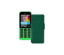 Купить - чехол для смартфона  Чехол-книга из экокожи для телефона Nokia 215 Темно-зеленый