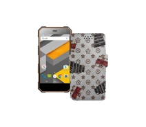 Купить - чехол для смартфона  Чехол-книга из экокожи для телефона Nomu S10 Pro Луи-Витон-белый