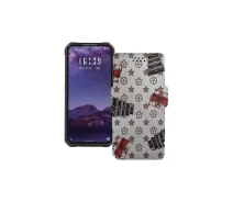 Купить - чехол для смартфона  Чехол-книга из экокожи для телефона Oukitel F150 b1 pro Луи-Витон-белый