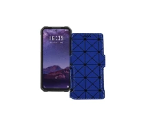 Купить - чехол для смартфона  Чехол-книга из экокожи для телефона Oukitel F150 b1 pro Синий ромб