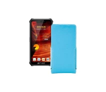 Купить - чехол для смартфона  Чехол-флип из экокожи для телефона Oukitel F150 H2022 Голубой