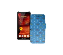Купить - чехол для смартфона  Чехол-книга из экокожи для телефона Oukitel F150 H2022 Фэшн голубой