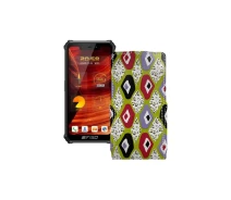 Купить - чехол для смартфона  Чехол-флип из экокожи для телефона Oukitel F150 H2022 Камни-цветные