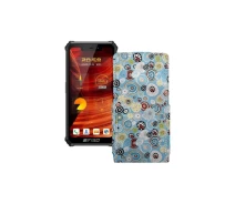 Купить - чехол для смартфона  Чехол-флип из экокожи для телефона Oukitel F150 H2022 Круги-цветные