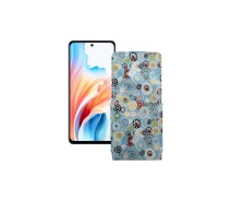 Купить - чехол для смартфона  Чехол-флип из экокожи для телефона OPPO A79 Круги-цветные