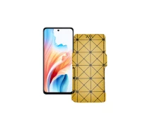 Купить - чехол для смартфона  Чехол-книга из экокожи для телефона OPPO A79 Золотой ромб