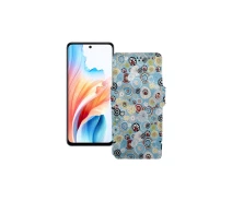 Купить - чехол для смартфона  Чехол-книга из экокожи для телефона OPPO A79 Круги-цветные