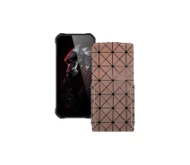 Купить - чехол для смартфона  Чехол-флип из экокожи для телефона Oukitel WP26 Коричневый ромб
