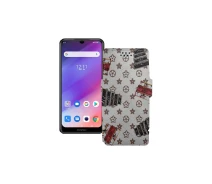 Купить - чехол для смартфона  Чехол-книга из экокожи для телефона Prestigio S Max 7610 Dual Slim Луи-Витон-белый