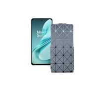 Купить - чехол для смартфона  Чехол-флип из экокожи для телефона OnePlus Nord N30 SE Серый ромб