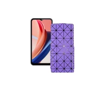 Купить - чехол для смартфона  Чехол-флип из экокожи для телефона Oukitel C31 Pro Фиолетовый ромб