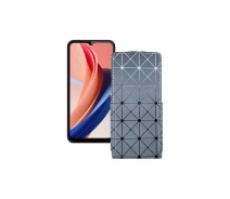 Купить - чехол для смартфона  Чехол-флип из экокожи для телефона Oukitel C31 Pro Серый ромб