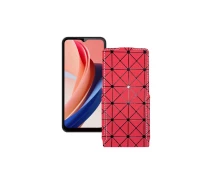 Купить - чехол для смартфона  Чехол-флип из экокожи для телефона Oukitel C31 Pro Красный ромб