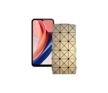 Купить - чехол для смартфона  Чехол-флип из экокожи для телефона Oukitel C31 Pro Золотой ромб