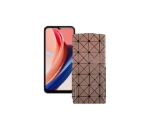 Купить - чехол для смартфона  Чехол-флип из экокожи для телефона Oukitel C31 Pro Коричневый ромб