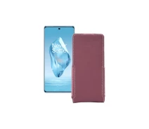 Купить - чехол для смартфона  Чехол-флип из экокожи для телефона OnePlus 12R Бордовый