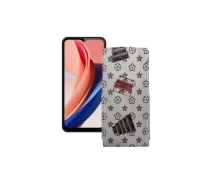 Купить - чехол для смартфона  Чехол-флип из экокожи для телефона Oukitel C31 Pro Луи-Витон-белый
