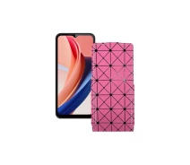Купить - чехол для смартфона  Чехол-флип из экокожи для телефона Oukitel C31 Pro Розовый ромб