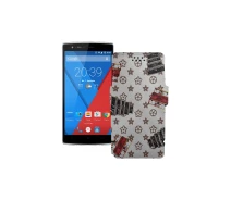 Купить - чехол для смартфона  Чехол-книга из экокожи для телефона OnePlus One Луи-Витон-белый