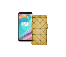 Купить - чехол для смартфона  Чехол-книга из экокожи для телефона OnePlus 5T Золотой ромб