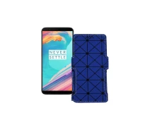 Купить - чехол для смартфона  Чехол-книга из экокожи для телефона OnePlus 5T Синий ромб