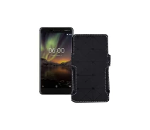 Купить - чехол для смартфона  Чехол-книга из экокожи для телефона Nokia 6.1 Черный ромб