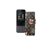 Купить - чехол для смартфона  Чехол-книга из экокожи для телефона Nokia 6300 4G Луи-Витон-коричневый