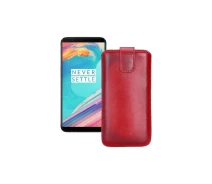 Купить - чехол для смартфона  Вытяжка из кожи для телефона OnePlus 5T Красный