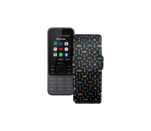 Купить - чехол для смартфона  Чехол-книга из экокожи для телефона Nokia 6300 4G Фэшн черный