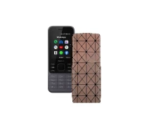 Купить - чехол для смартфона  Чехол-флип из экокожи для телефона Nokia 6300 4G Коричневый ромб
