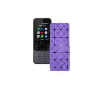Купить - чехол для смартфона  Чехол-флип из экокожи для телефона Nokia 6300 4G Фиолетовый ромб