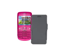 Купить - чехол для смартфона  Чехол-книга из экокожи для телефона Nokia C3 Серый