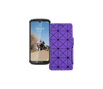 Купить - чехол для смартфона  Чехол-книга из экокожи для телефона Oukitel WP6 Фиолетовый ромб