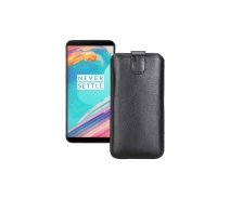 Купить - чехол для смартфона  Вытяжка из кожи для телефона OnePlus 5T Черный