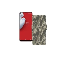 Купить - чехол для смартфона  Чехол-книга из экокожи для телефона Oukitel C17 Pro Хаки-зеленый