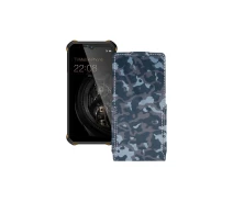 Купить - чехол для смартфона  Чехол-флип из экокожи для телефона Oukitel WP15 Хаки-синий