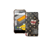 Купить - чехол для смартфона  Чехол-книга из экокожи для телефона Nomu S10 Pro Луи-Витон-коричневый