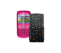 Купить - чехол для смартфона  Чехол-флип из экокожи для телефона Nokia C3 Фэшн черный