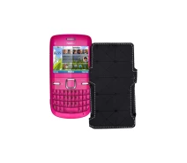 Купить - чехол для смартфона  Чехол-книга из экокожи для телефона Nokia C3 Черный ромб