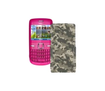 Купить - чехол для смартфона  Чехол-флип из экокожи для телефона Nokia C3 Хаки-зеленый