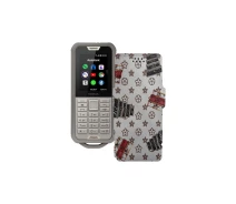 Купить - чехол для смартфона  Чехол-книга из экокожи для телефона Nokia 800 Tough Луи-Витон-белый