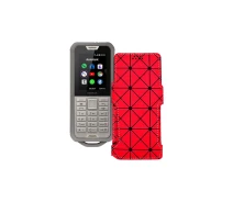 Купить - чехол для смартфона  Чехол-книга из экокожи для телефона Nokia 800 Tough Красный ромб