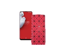 Купить - чехол для смартфона  Чехол-флип из экокожи для телефона Oukitel C17 Pro Красный ромб