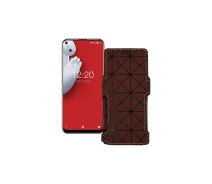Купить - чехол для смартфона  Чехол-книга из экокожи для телефона Oukitel C17 Pro Коричневый ромб