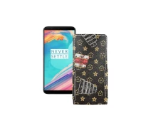 Купить - чехол для смартфона  Чехол-флип из экокожи для телефона OnePlus 5T Луи-Витон-коричневый