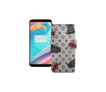 Купить - чехол для смартфона  Чехол-книга из экокожи для телефона OnePlus 5T Луи-Витон-белый