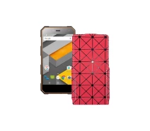 Купить - чехол для смартфона  Чехол-флип из экокожи для телефона Nomu S10 Pro Красный ромб