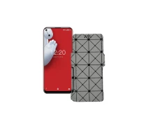 Купить - чехол для смартфона  Чехол-книга из экокожи для телефона Oukitel C17 Pro Серый ромб
