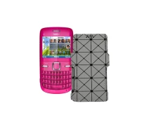 Купить - чехол для смартфона  Чехол-книга из экокожи для телефона Nokia C3 Серый ромб