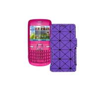 Купить - чехол для смартфона  Чехол-книга из экокожи для телефона Nokia C3 Фиолетовый ромб